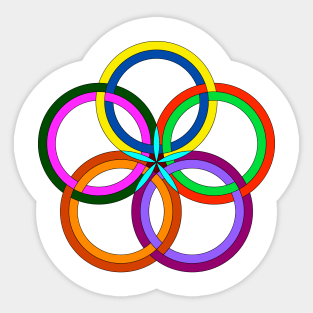 Multicolored circles Sticker